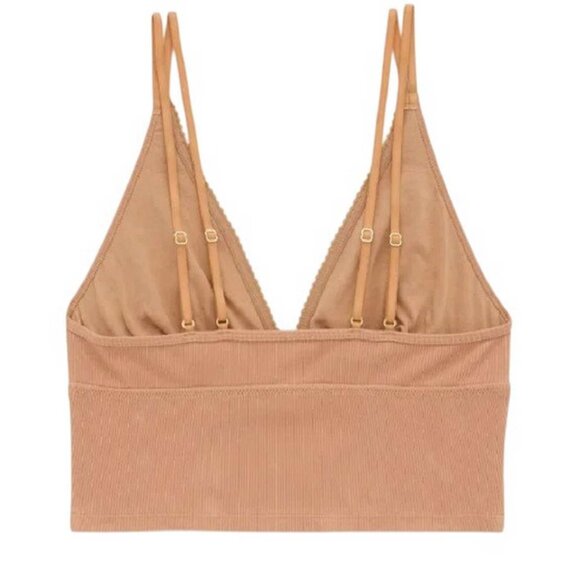 Aerie Superchill Cozy Lace Ribbed Bra Top SMALL D - Picture 8 of 10